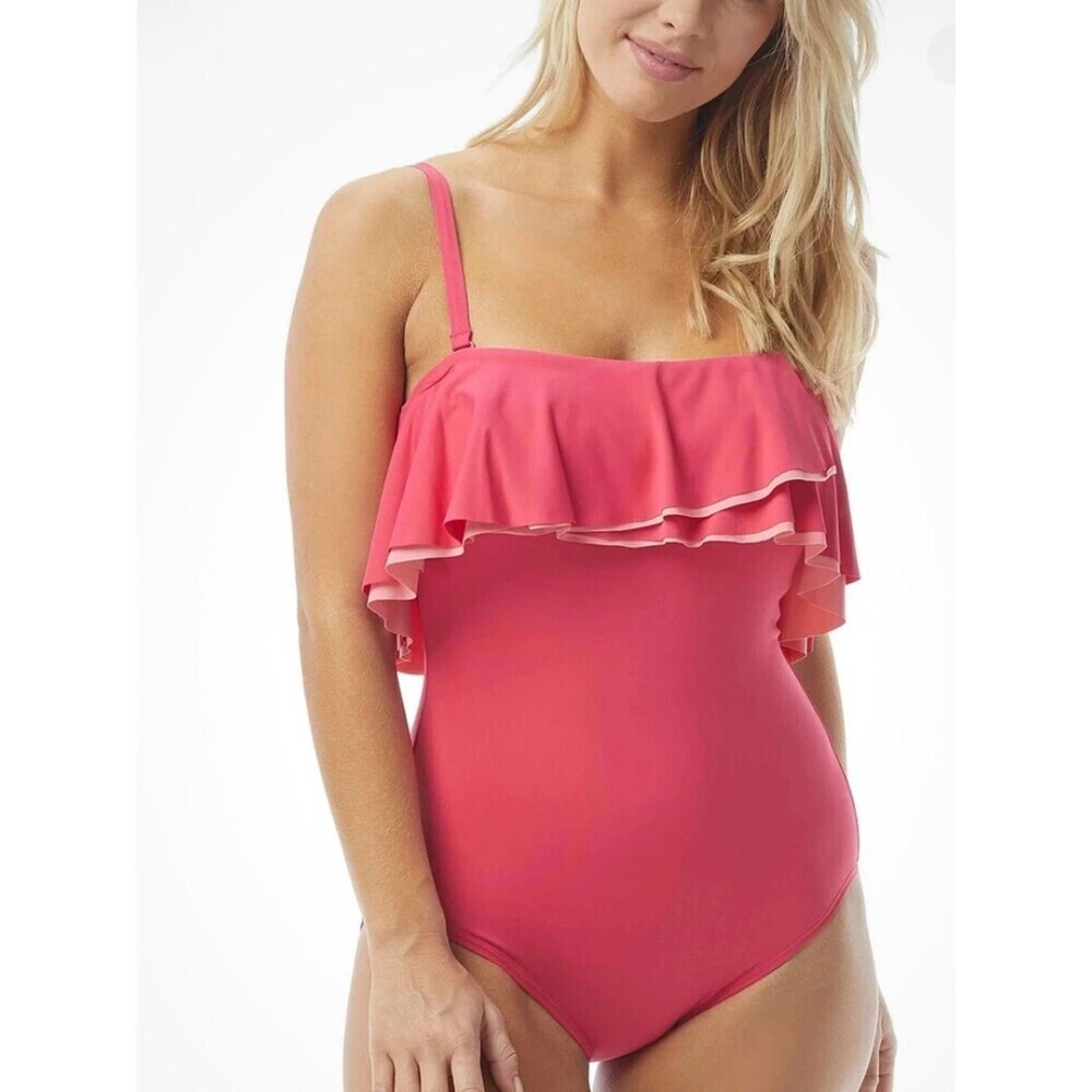 Contours by Coco Reef Women's Agate Ruffle Bandeau ONE Piece 14/38C